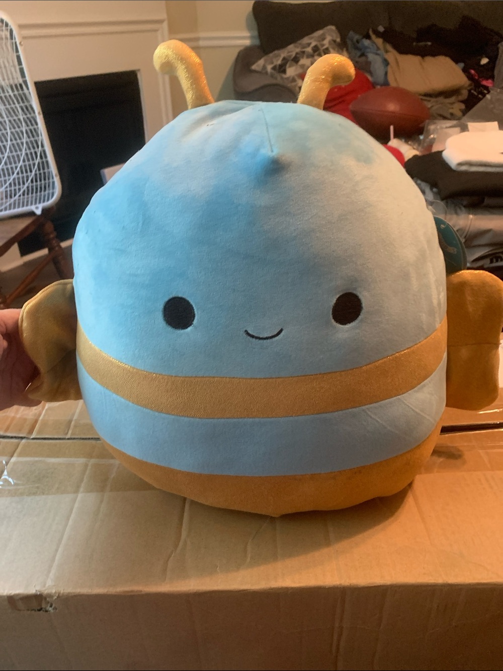 Squishmallows 16 inch Queen Bee- Adopt Me- Blue and Gold Bee Plush